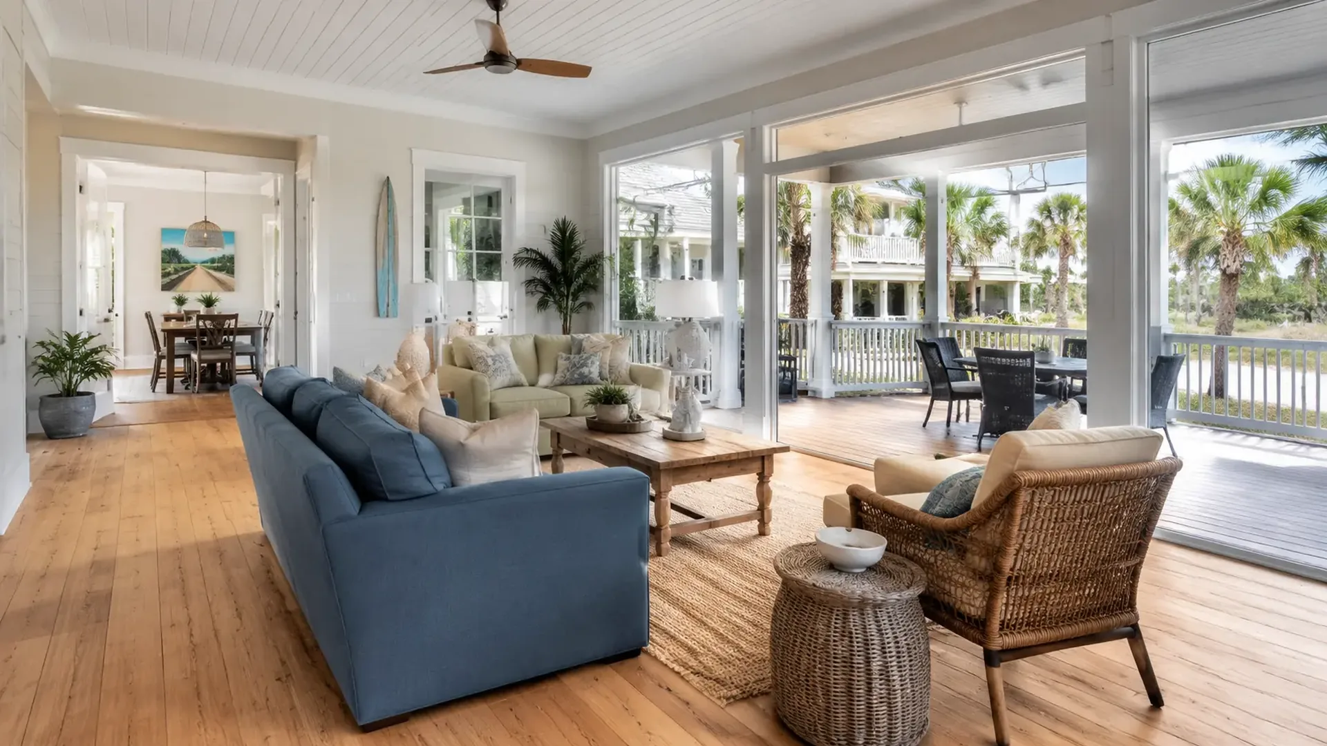Hardwood floor in a Carolina Beach NC cottage