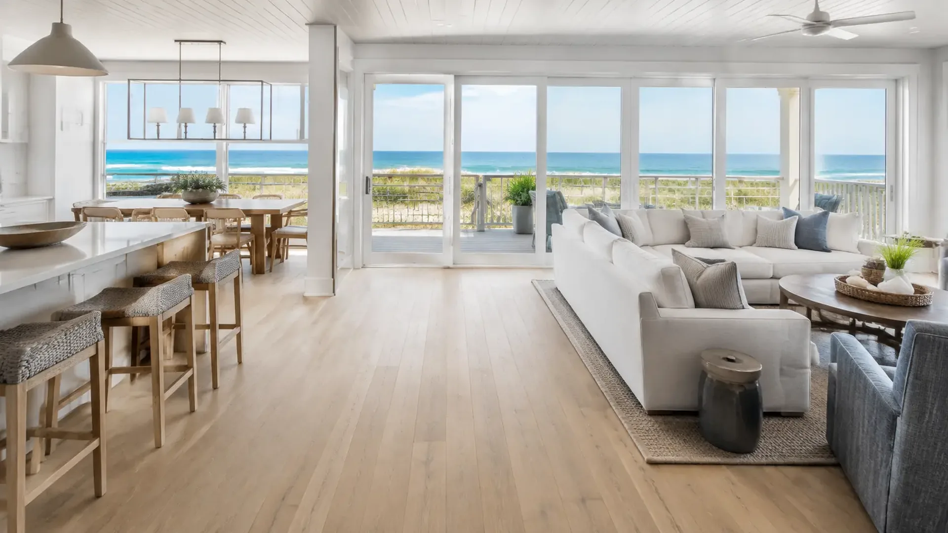 Hardwood floor in a Wrightsville Beach NC home